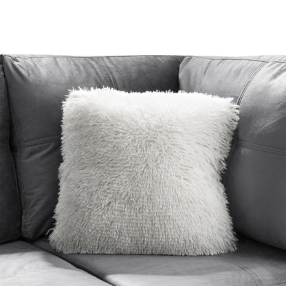 Lenavo Velvet Sectional Sofa - Gray