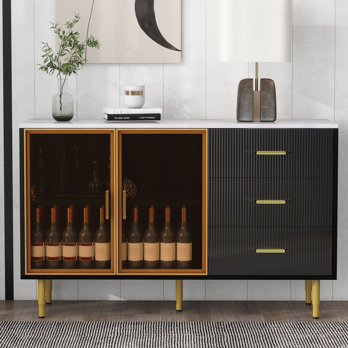 Finch Sideboard Buffet - Black