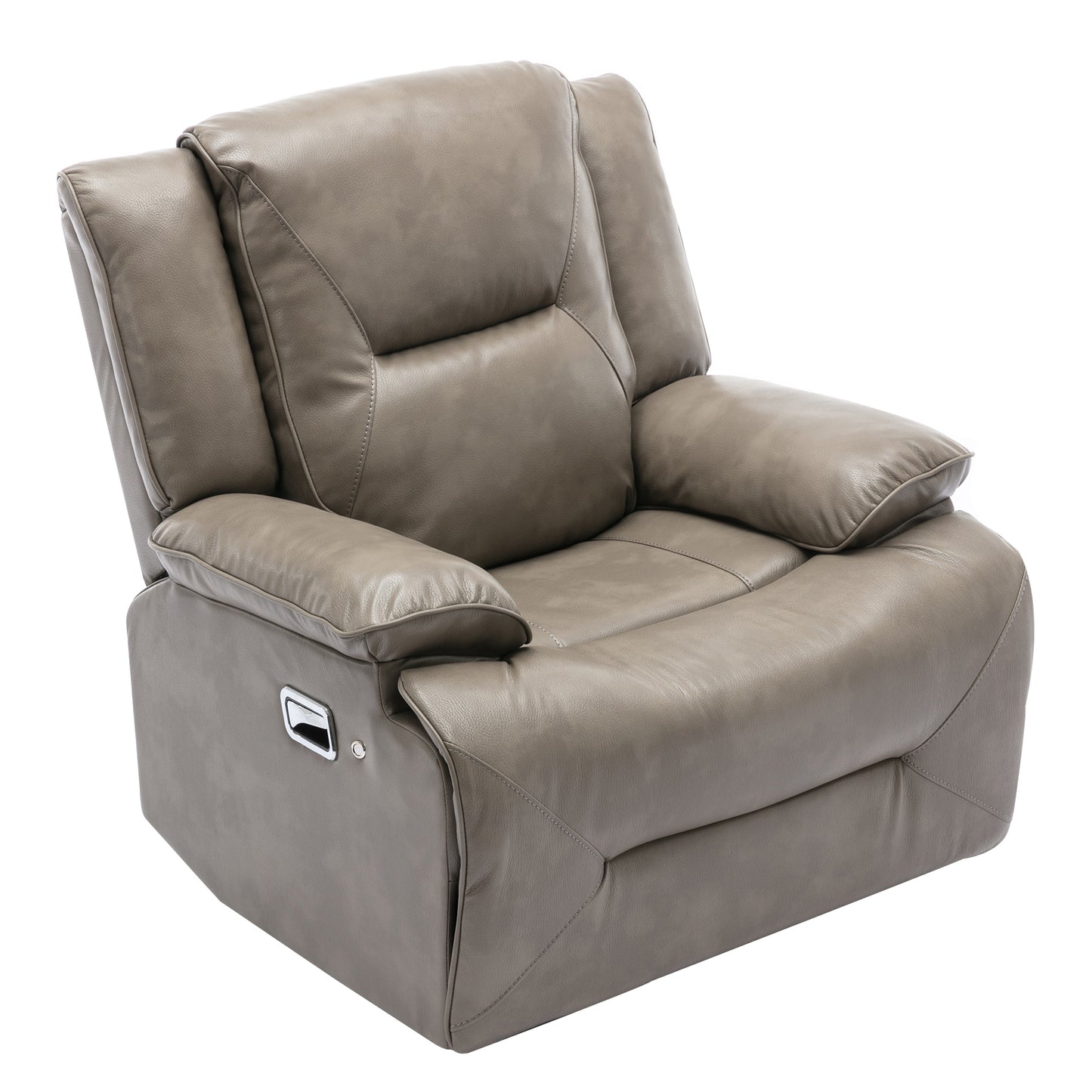 Meyer 360° Swivel and Rocking Manual Recliner Chair with a LED - Gray