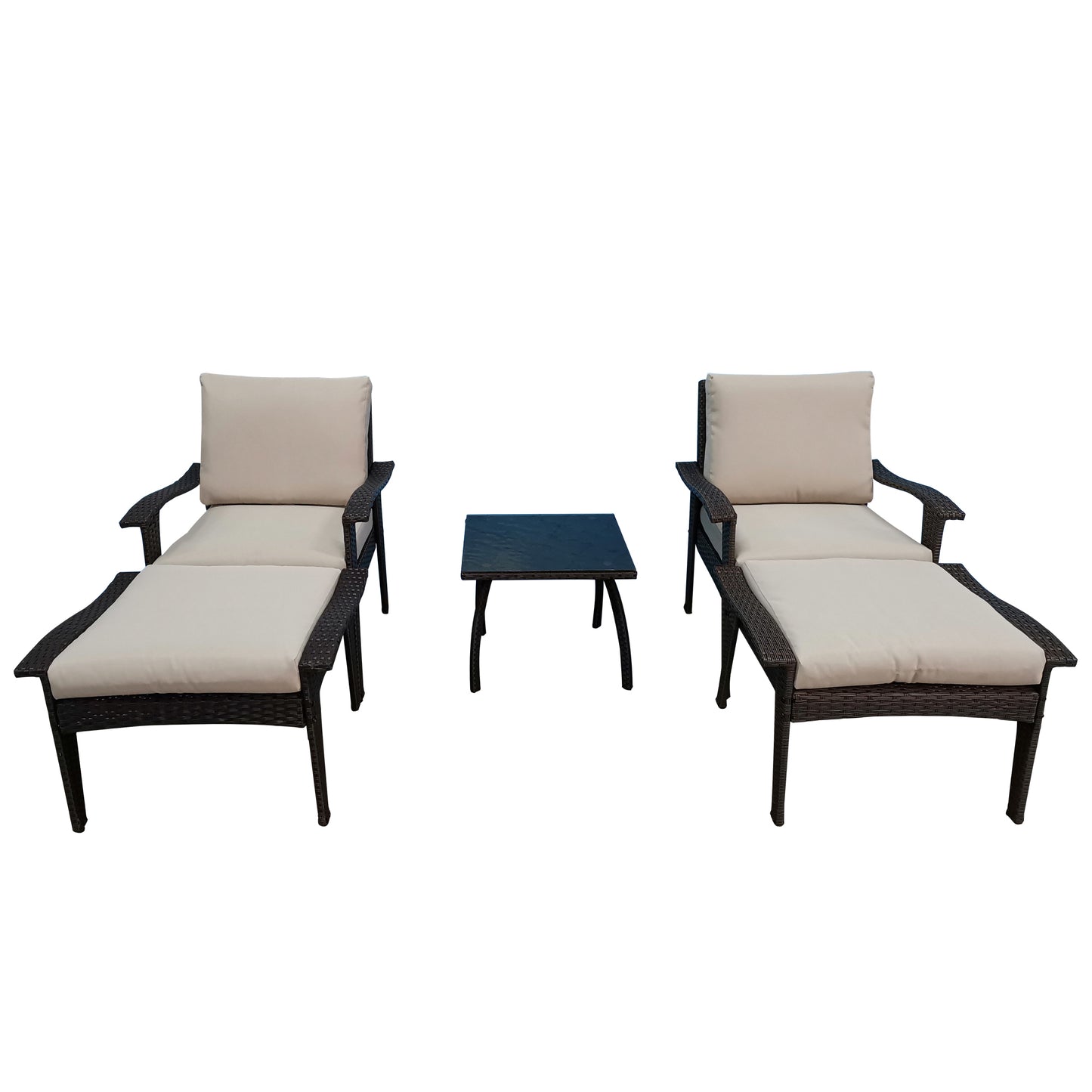 Robinson 5 Pc Outdoor Patio Seating Set - Brown