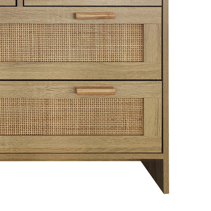 Tero 4 Drawers Rattan Cabinet - Natural