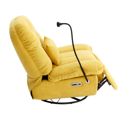 Roxie 270 Degree Swivel Power Recliner with Voice Control - Yellow