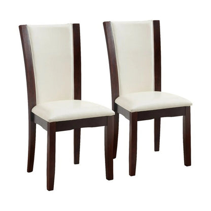 Tova Dining Chair (Set of 2) - White+Dark Cherry