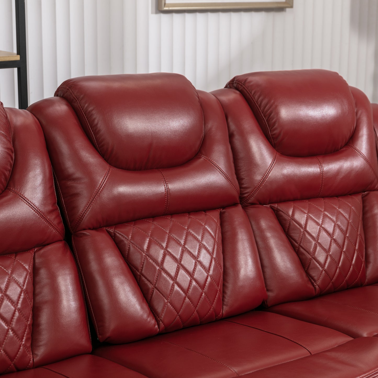 Milo 3 Pieces Recliner Sofa Sets - Red