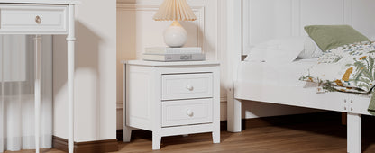 Gen Classic 2-Drawer Nightstand - White