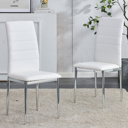 Edra Dining Chair Metal Leg (Set of 4) - White