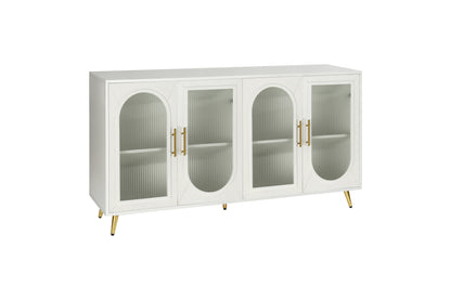 Mez Storage Cabinet  With Adjustable Shelves - Antique White