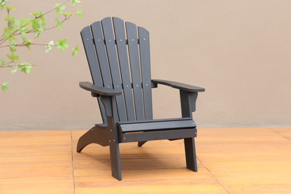 Tomi Patio Polystyrene Adirondack Chair - Black