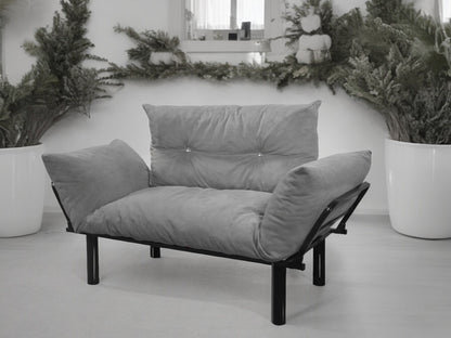 Ada Futon Loveseat - Gray