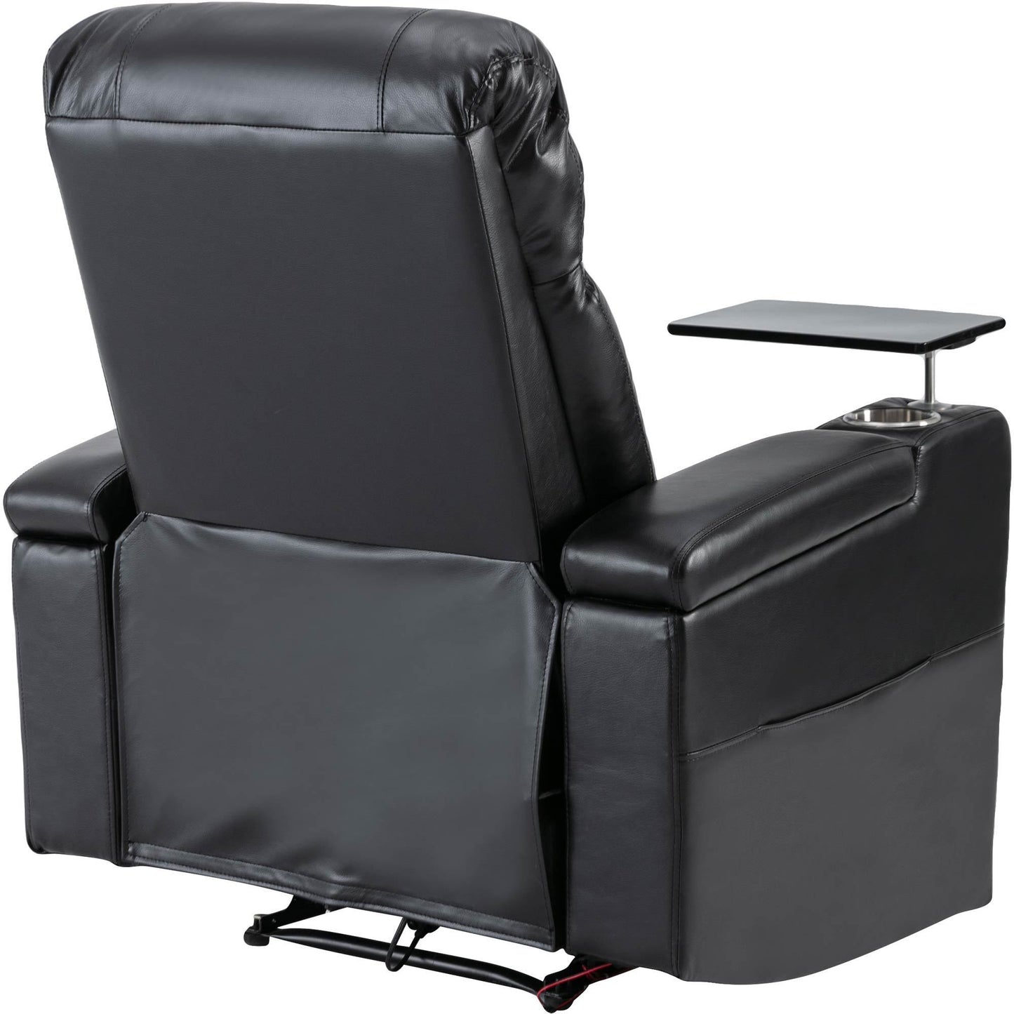 Anika Premium Power Recliner with Swivel Tray Table - Black