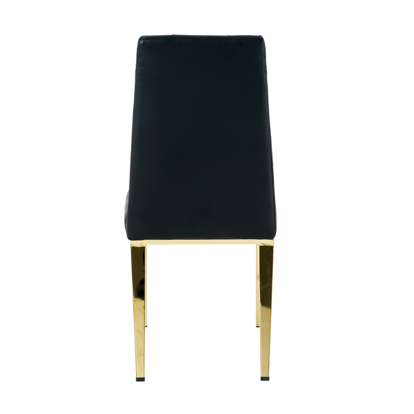 Valerio Pu Dining Chairs with Gold Leg (Set of 2) - Black