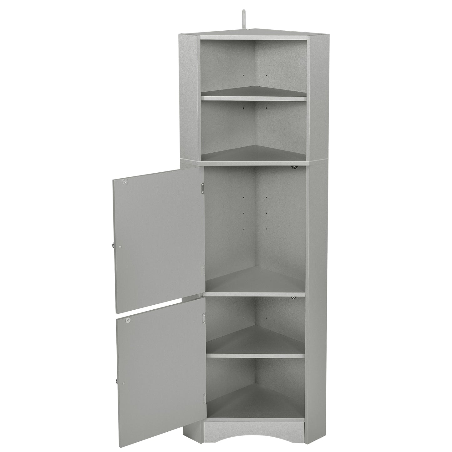 Skyward Bathroom Corner Cabinet - Gray