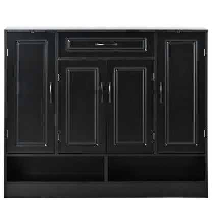 Mali Sleek and Modern Shoe Cabinet - Black