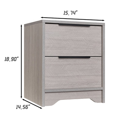 Eleanor Wooden Nightstand - Gray