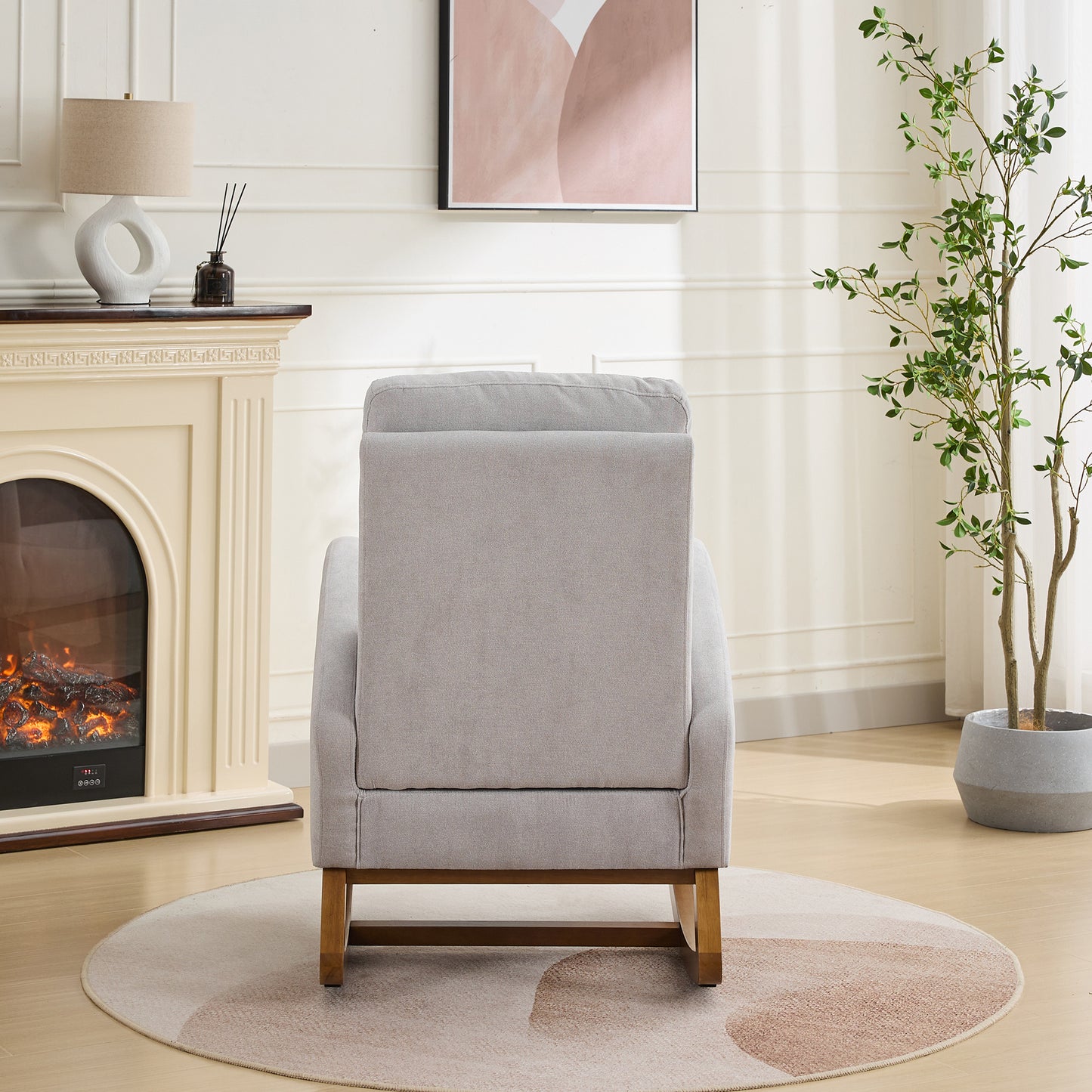 Lester Rocking Chair - Light Gray