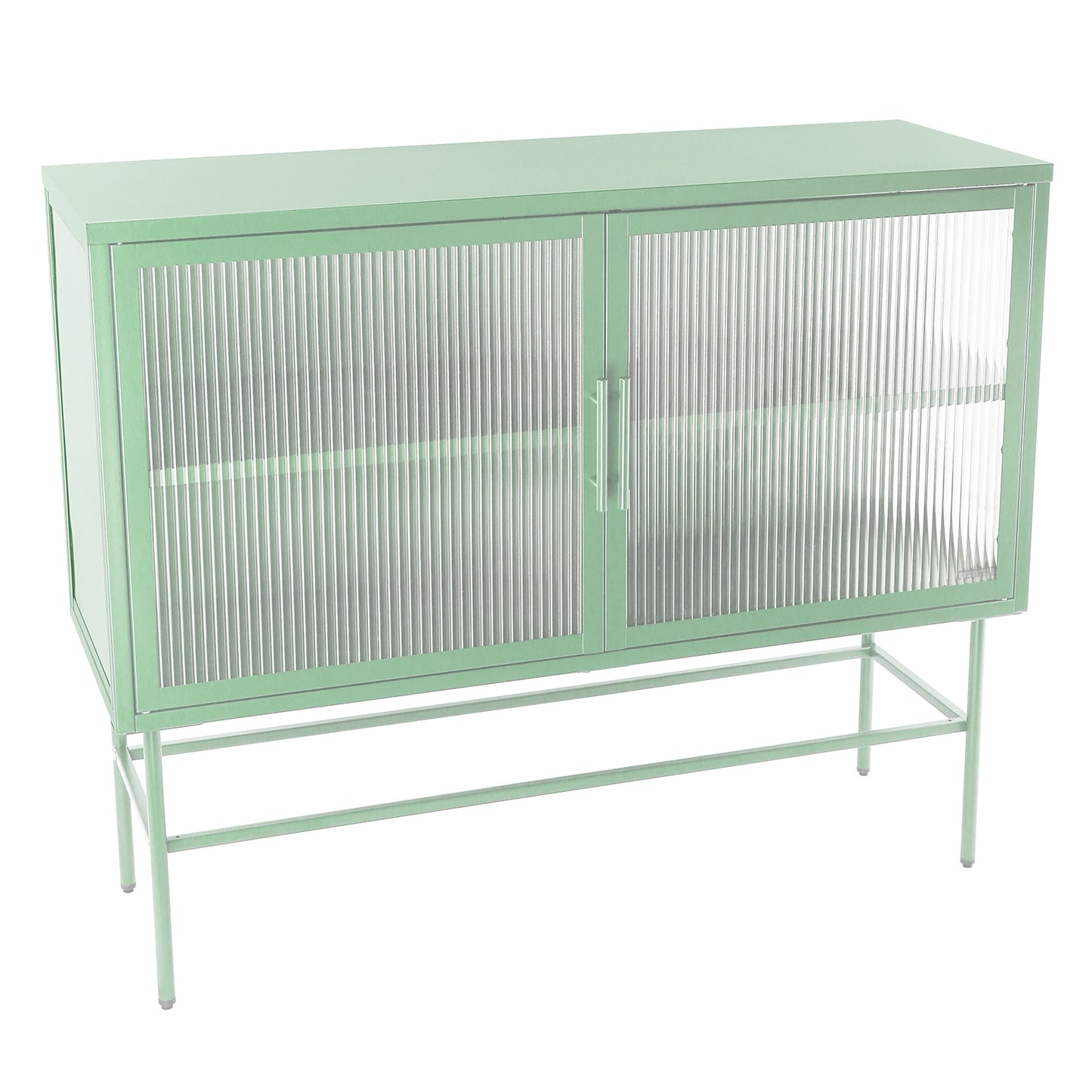 Pratt II Double Door Tempered Glass Sideboard - Mint Green