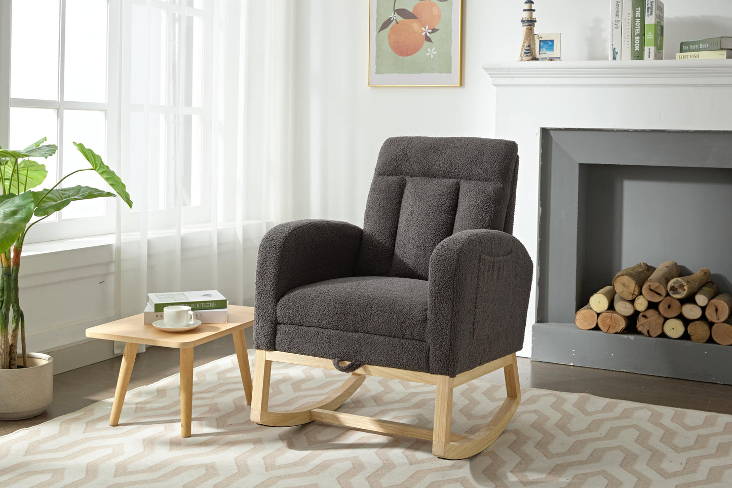 Parker II Modern Accent Rocking Chair - Gray