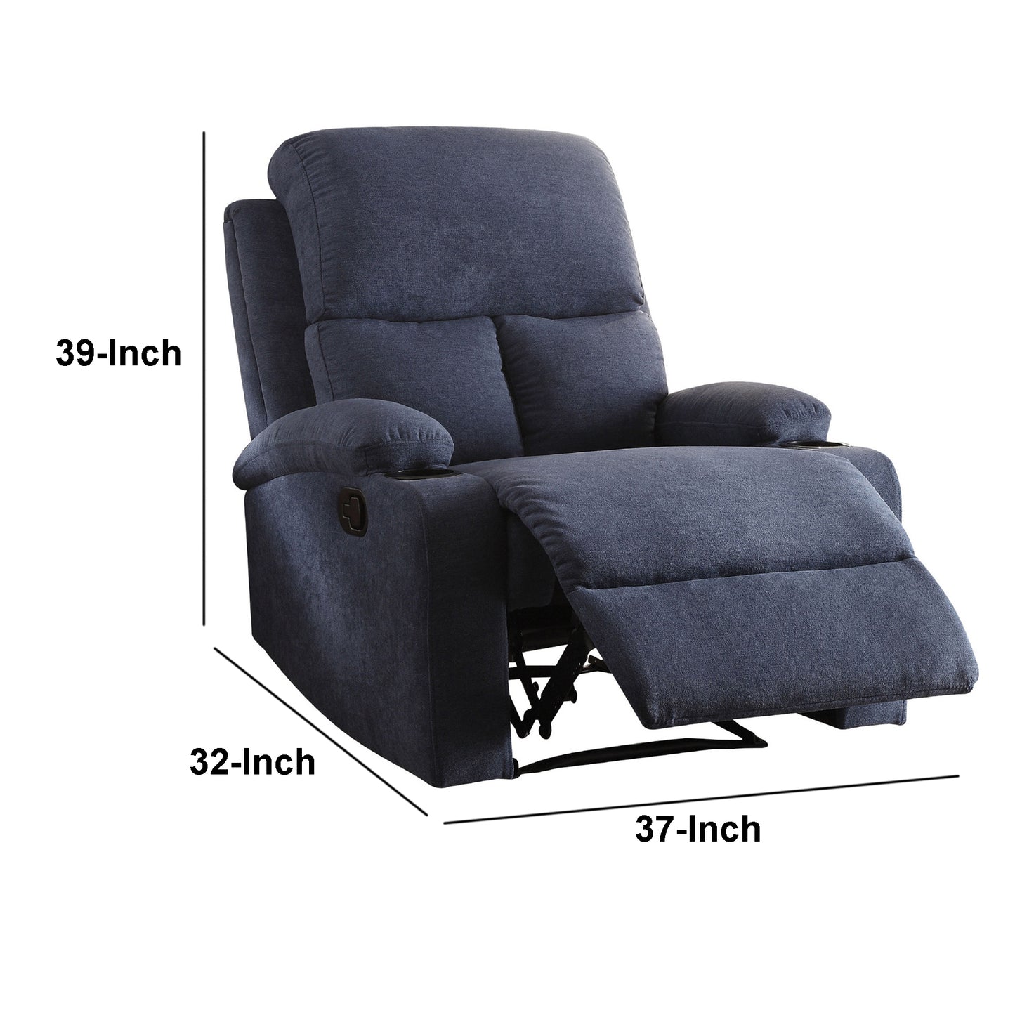 Rosia Comfy Recliner Chair - Blue