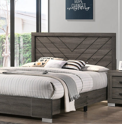 Doze Contemporary Queen Size Bed - Gray