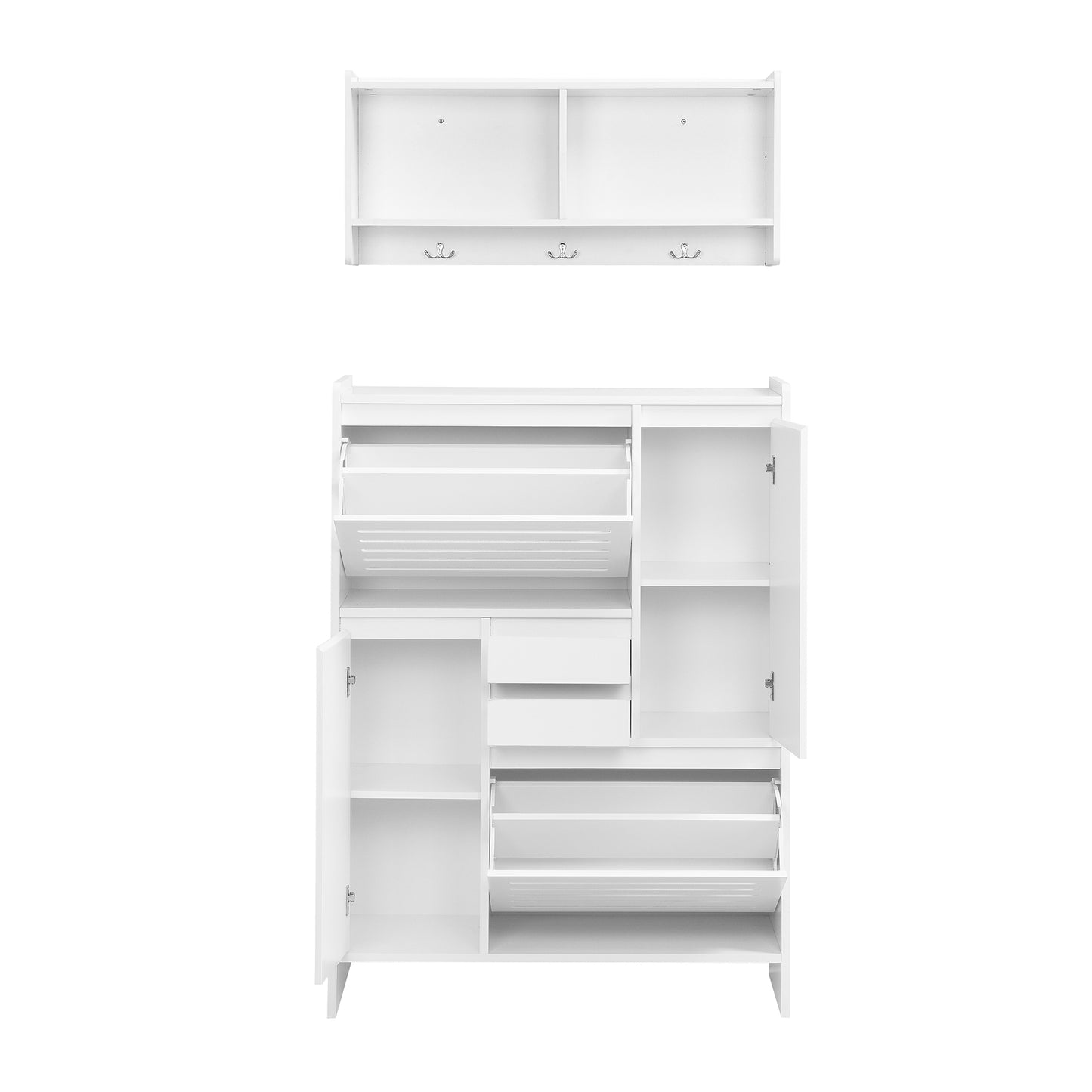 Haru Multi-Functional Shoe Cabinet - White