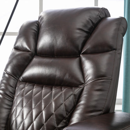 Nap Station Motion Recliner with 360° Swivel Tray Table  - Brown