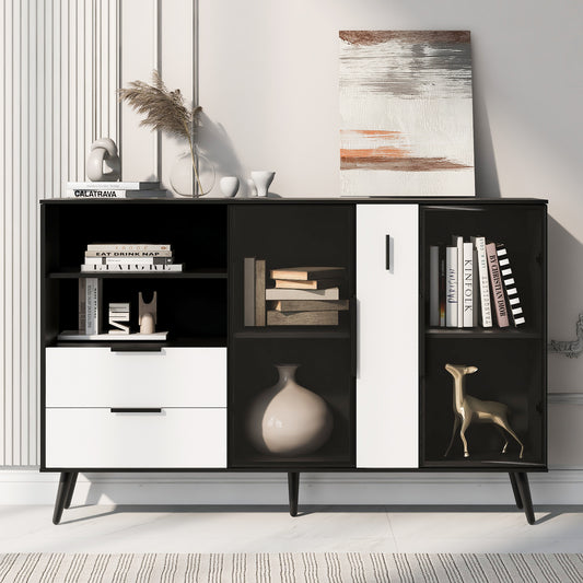 Bella Storage Cabinet - Black/White