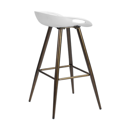 Bak Bar & Counter Stool - White & Gold Set of 2