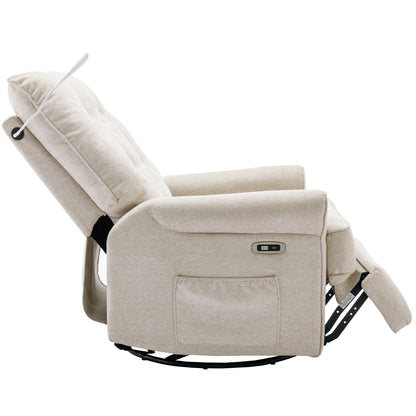 Vo 270 Degree Swivel Recliner Chairs - Cream