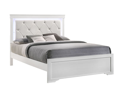 Ola Queen Size LED Bed - White