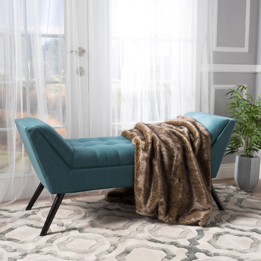 Zane Armed Stylish Bench - Teal