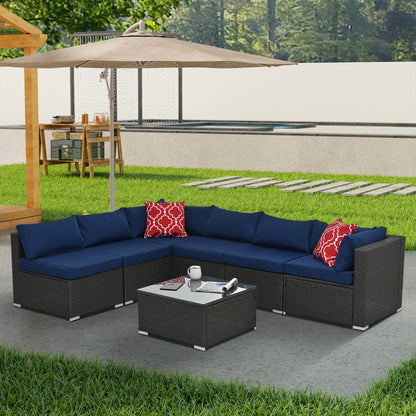 Vito Outdoor Patio Seating Set - Blue