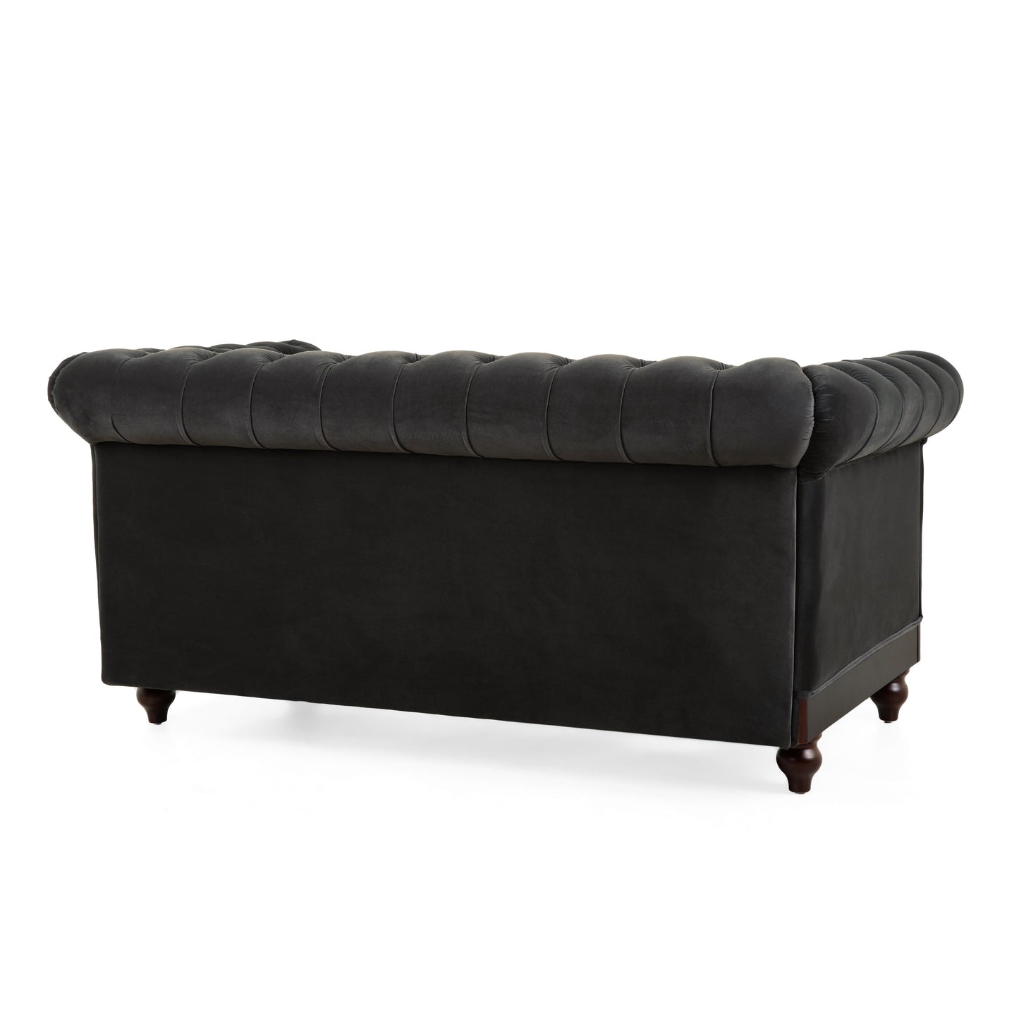 Vivalux Velvet Loveseat Sofa - Dark Gray