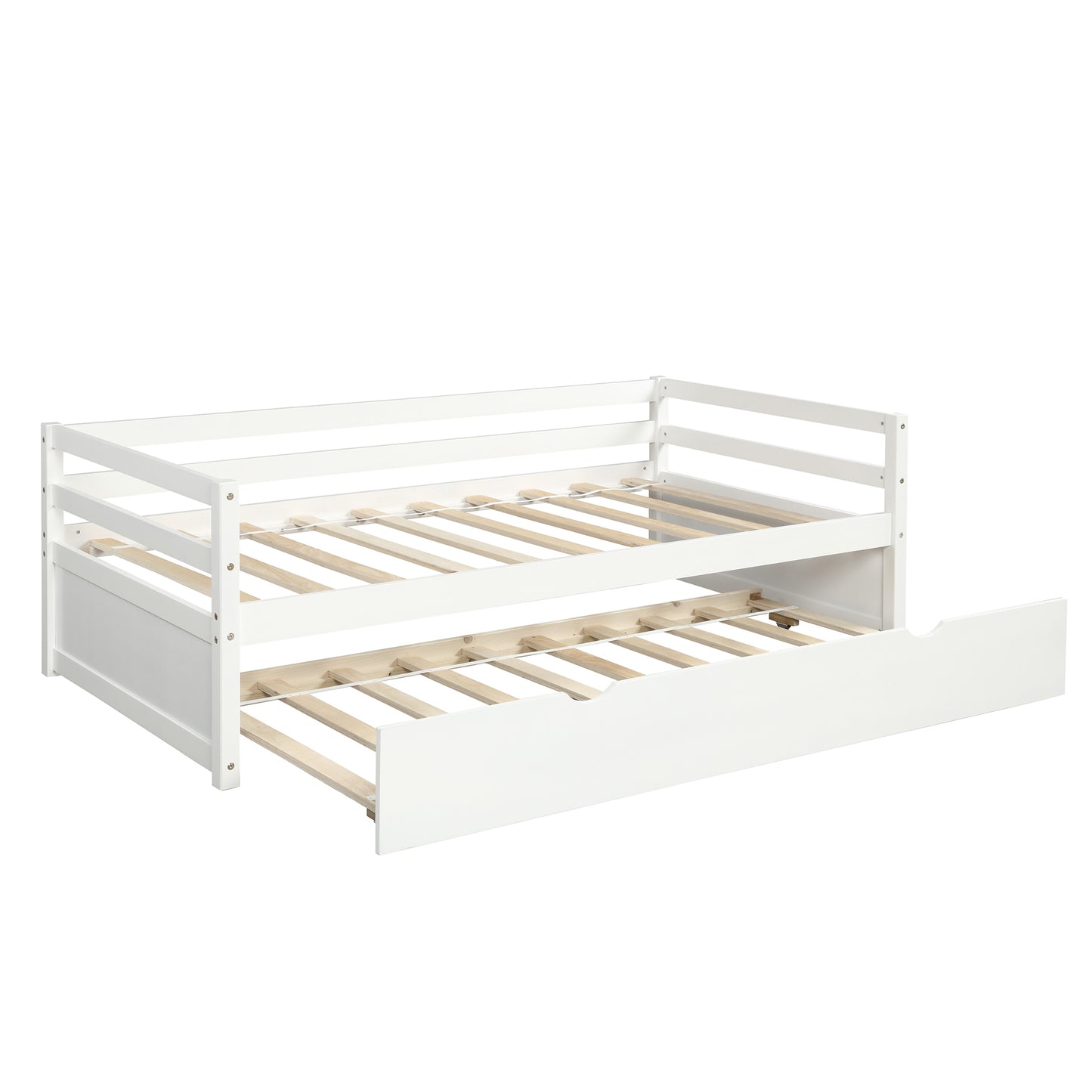 Zim Twin Size Daybed with Trundle - White