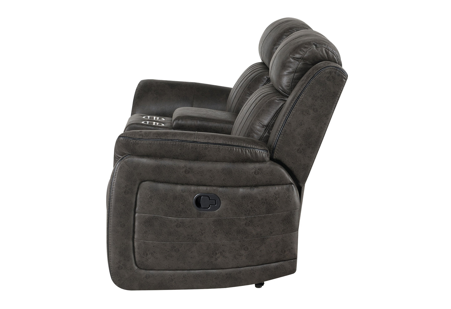 Steban Recliner Console Loveseat - Gray