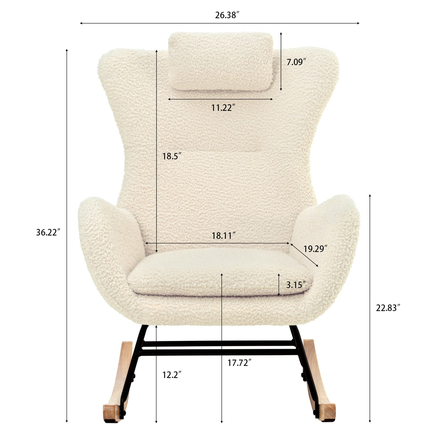 Anton Rocking Chair - Beige