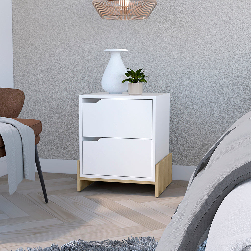 Brookland  Nightstand - White/Macadamia