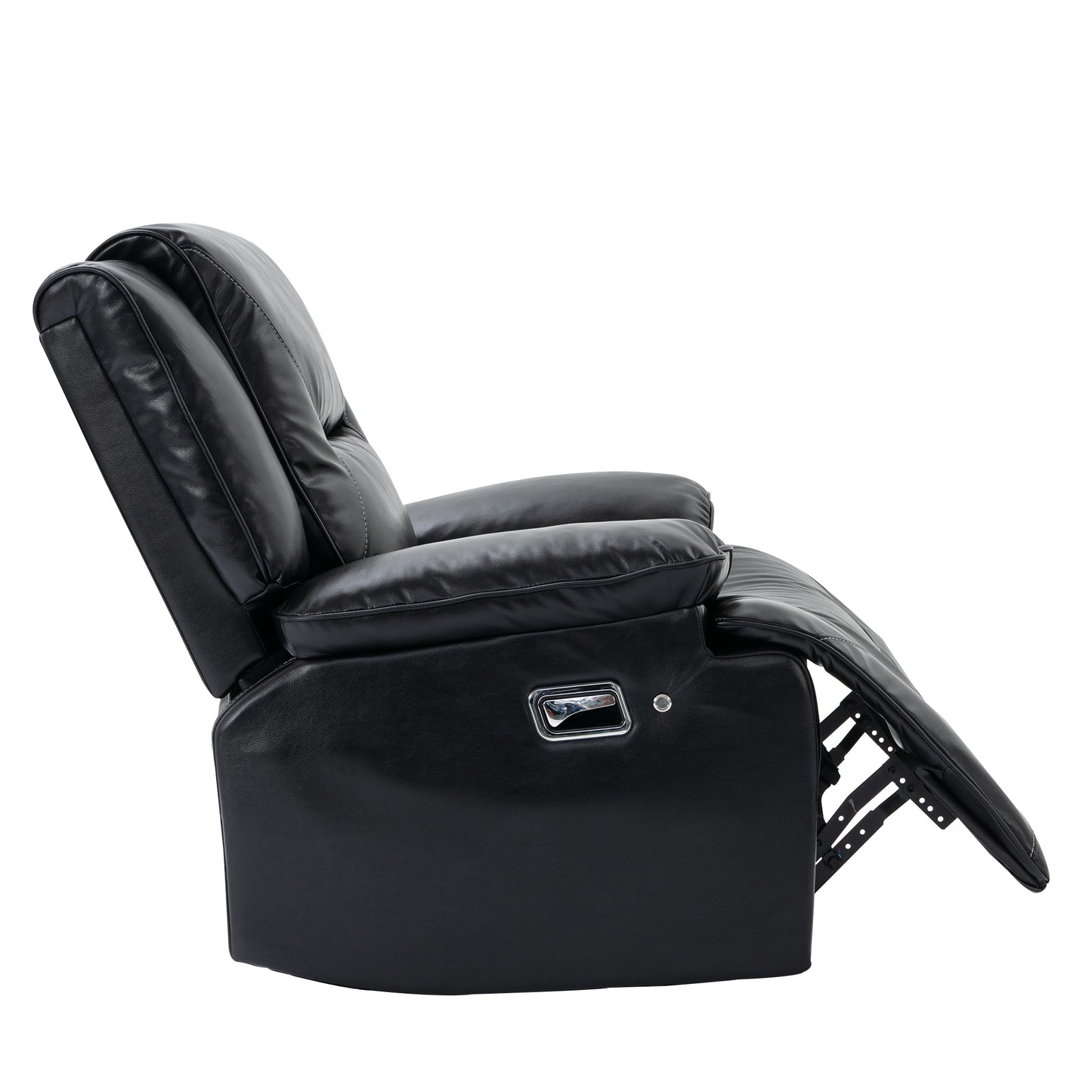 Meyer 360° Swivel and Rocking Manual Recliner Chair with a LED - Black