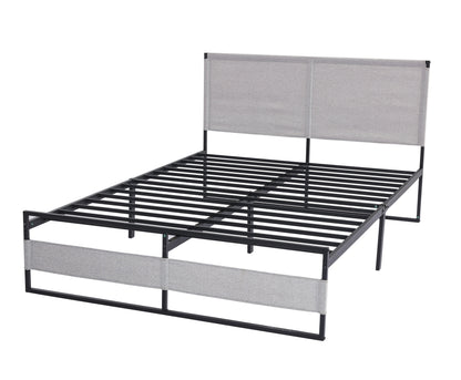 Ovi Queen Size Metal Bed Frame - Gray