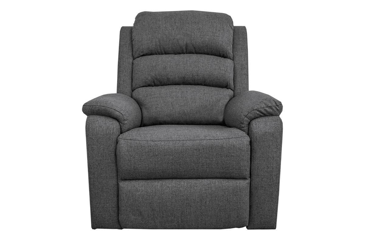 Burlap Fabric Motion Recliner - Dark Gray