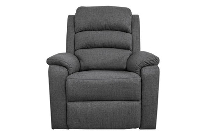 Burlap Fabric Motion Recliner - Dark Gray