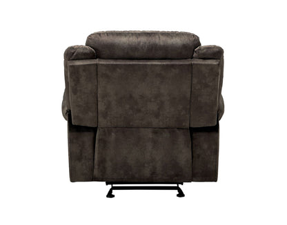 Ava Glider Velvet Recliner - Chocolate