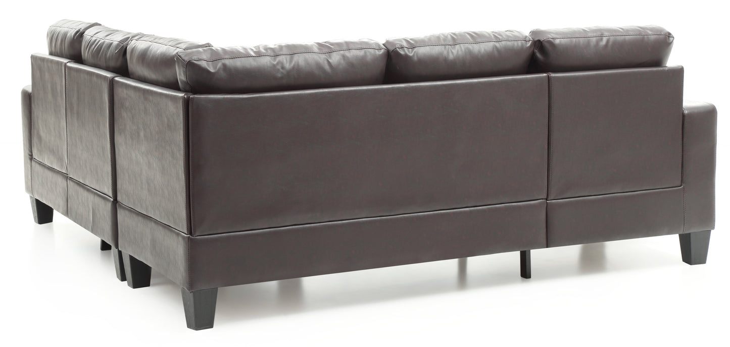 Newbury Sectional Sofa - Dark Brown