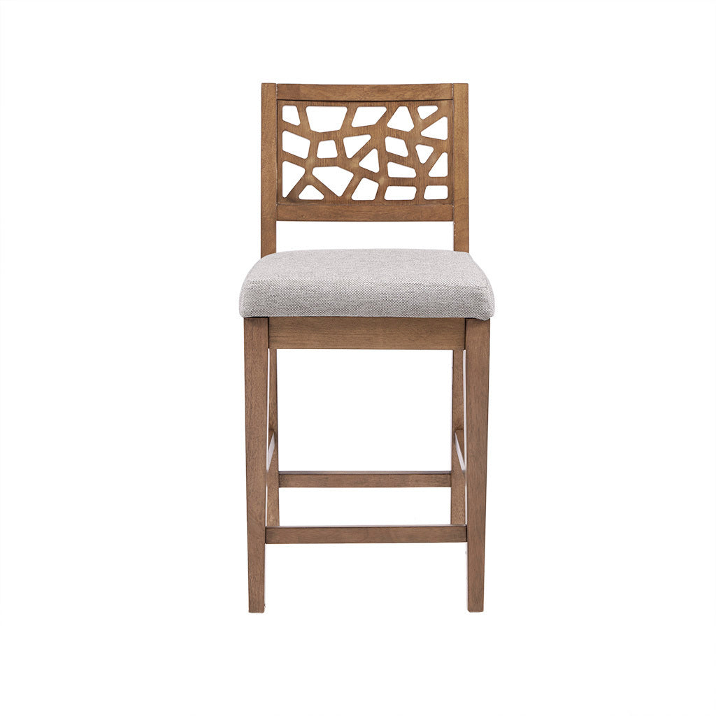 Crackle Bar Stool - Light Gray