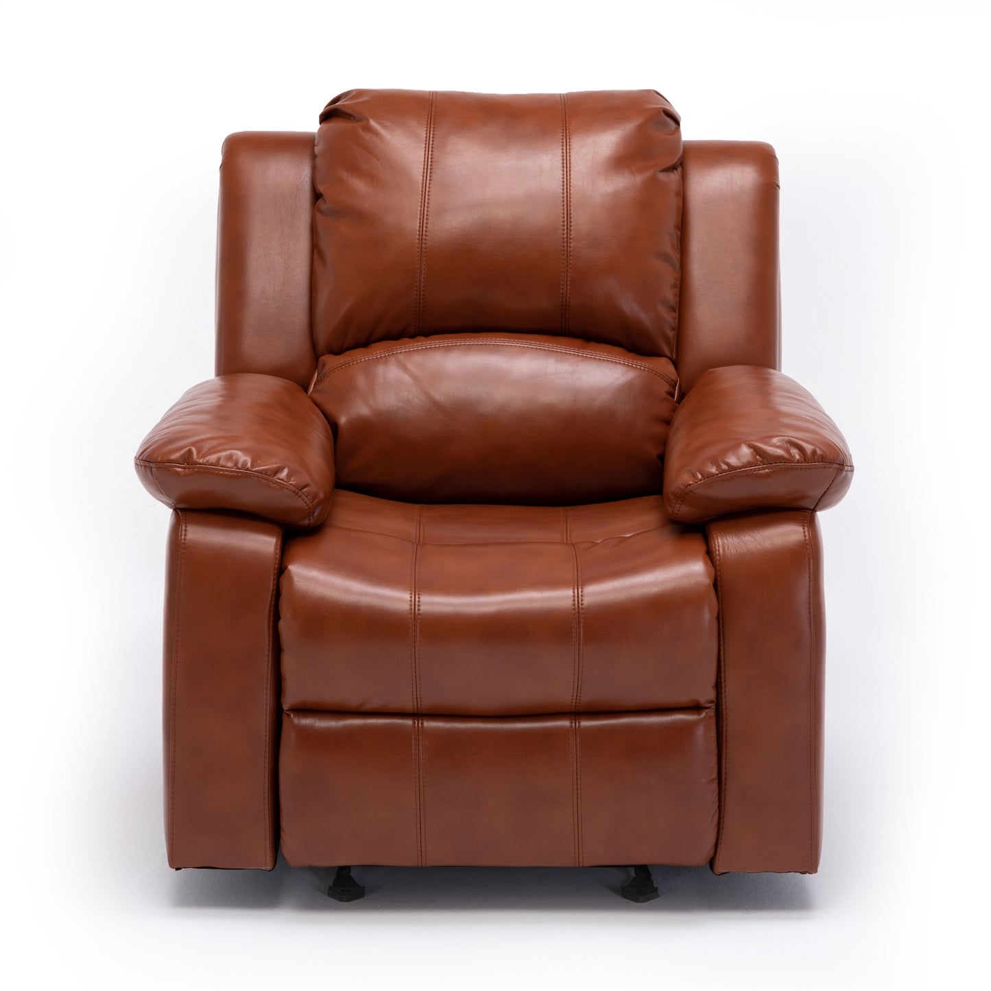 Charlotte Leather Gel Recliner - Caramel