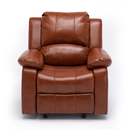 Charlotte Leather Gel Recliner - Caramel