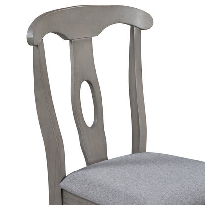 Titus Rustic Wood Padded Dining Chairs (Set of 4) - Gray