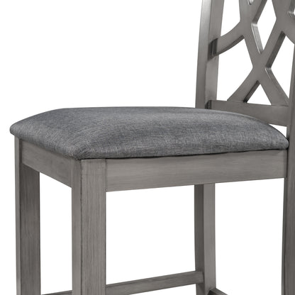 Aisha Counter Height Kitchen Dining Chairs (Set of 2) - Gray