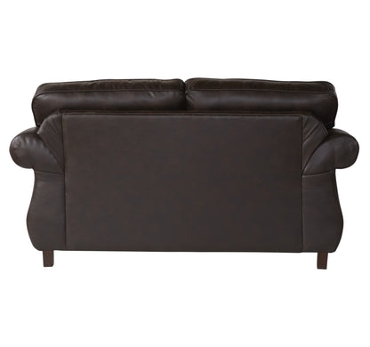 Leinster Fabric Loveseat with Nailheads - Espresso