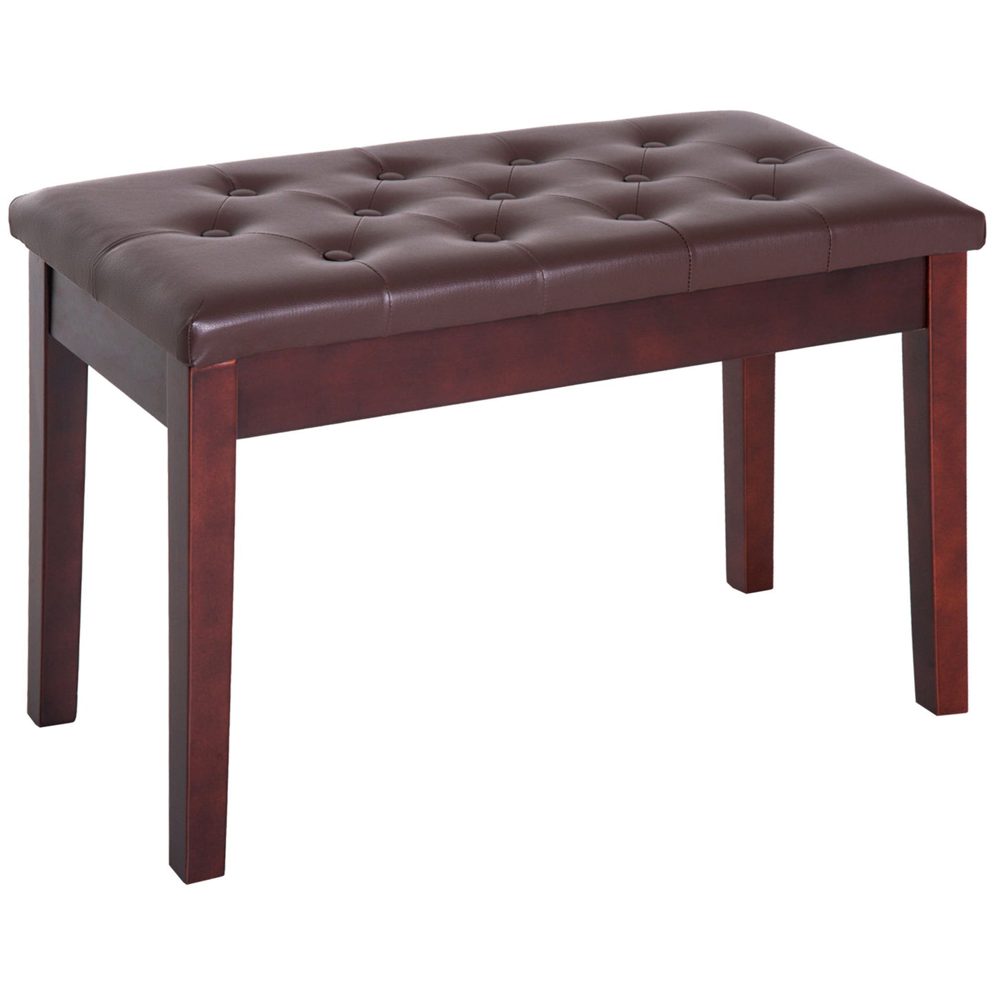 Musart Button Tufted Keyboard Bench - Brown