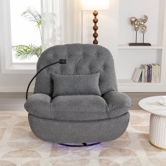 Roxie 270 Degree Swivel Power Recliner with Voice Control - Gray